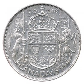 1972 Canada Half Dollar-50 Cent Coin; Circulated; 
