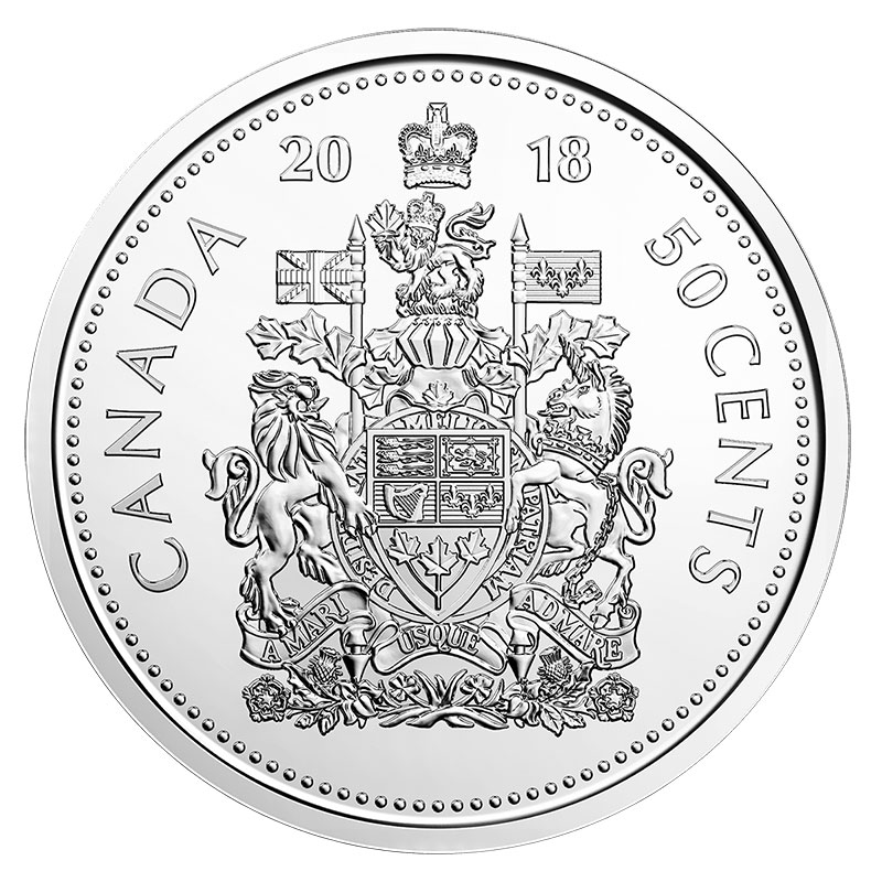 CANADA 2018 New 50 cents  directly from mint roll 