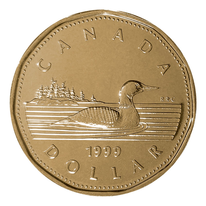 1999 CANADA LOONIE PROOF-LIKE ONE DOLLAR COIN 