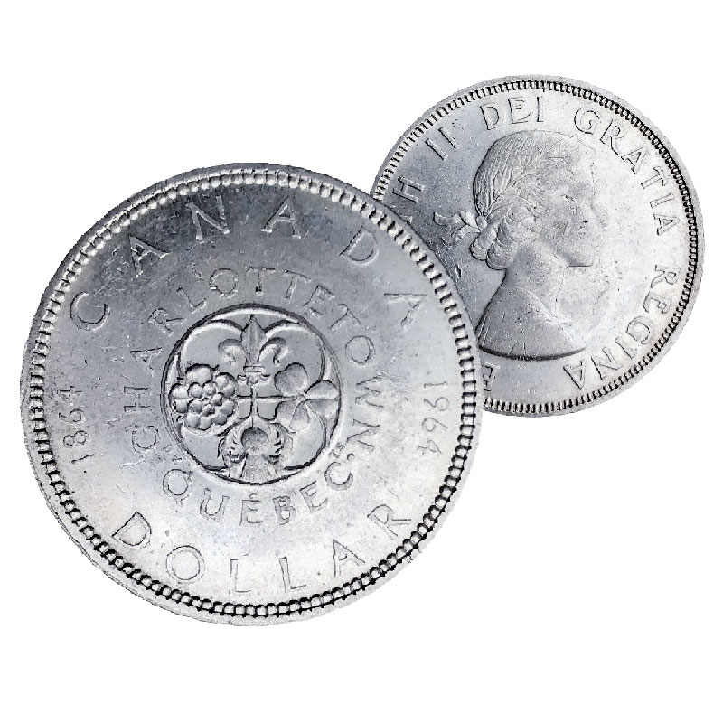 1964 $1.00 Canada Silver Proof Like Dollar .800 Silver 