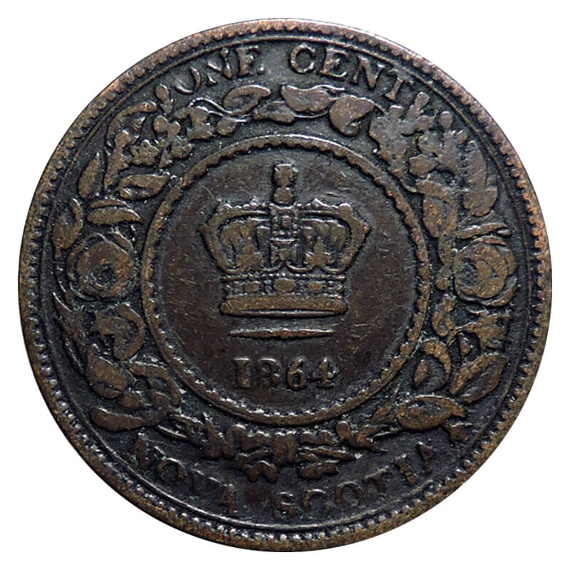 1861 Nova Scotia Large 1-Cent Queen Victoria
