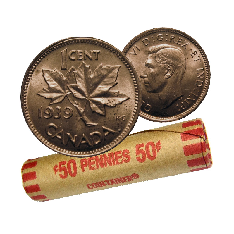 circulated 1941 Canada Copper Cent 