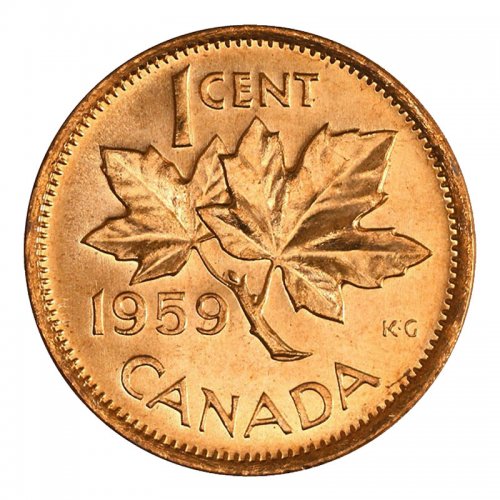 1959 Canada 1¢ Penny UNC 