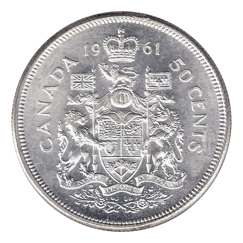Details about   1961 CANADA 50 CENTS PROOF-LIKE SILVER HALF DOLLAR COIN 