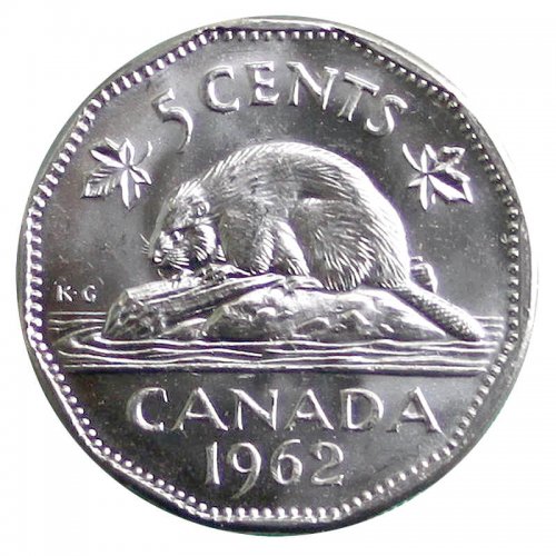 *** 1962 CANADIAN 5 CENTS ROLL CIRCULATED *** 