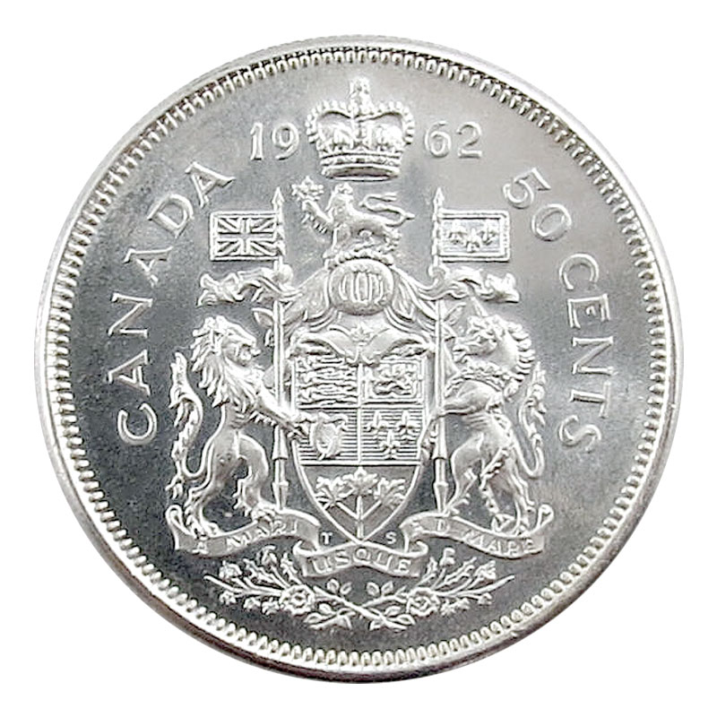 1973 CANADA 50¢ BRILLIANT UNCIRCULATED HALF DOLLAR COIN 