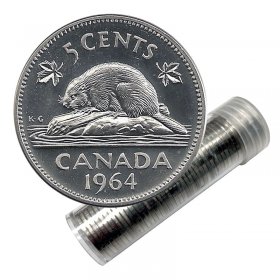 BU UNC Brilliant Uncirculated Canada 1959 nickel five 5 cent 5c coin from roll 