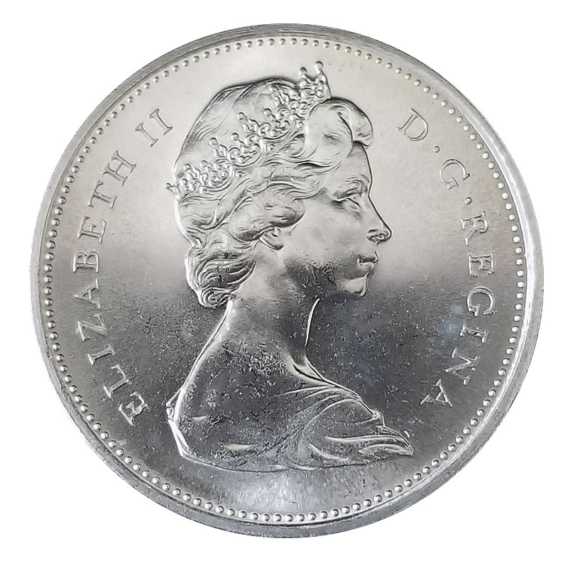1965 Canada Silver Quarter 25 Cents BU Queen Elizabeth II Caribou Coin 