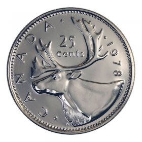1969 CANADA TWENTY-FIVE CENTS CHOICE BRILLIANT UNCIRCULATED GREAT PRICE! 