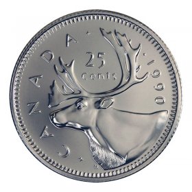 2002 P and 2002 P Canada Day 25 Cents BU 