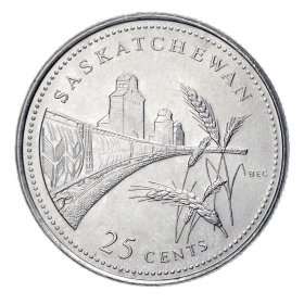 Canada 25 Cent Quarter Collection Roll of 1867-1992 UNC /"Saskatchewan/"