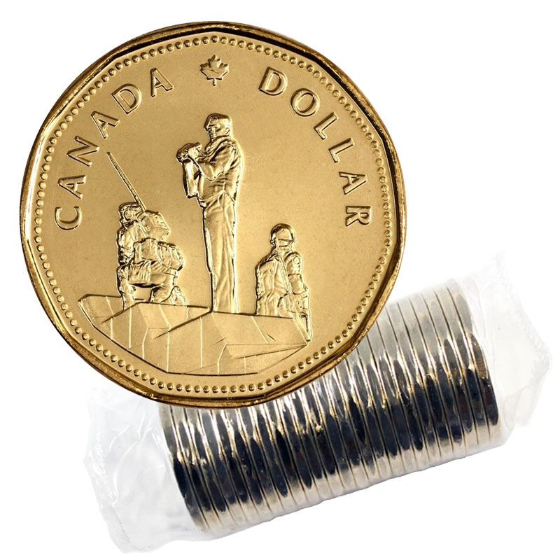 UNC. Loonie 1995 Canada PeaceKeeping One Dollar Coin. . 