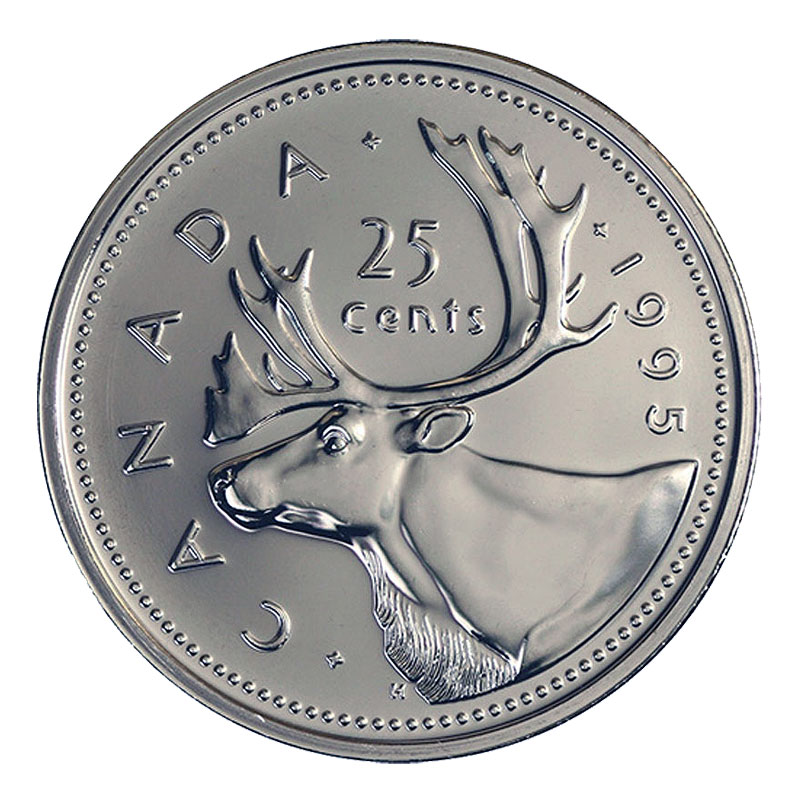 1995 Canada 25 Cents BU 