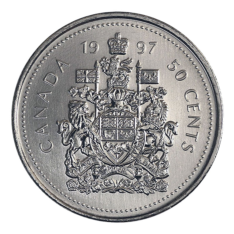 1989 CANADA 50 CENTS PROOF-LIKE HALF DOLLAR COIN 