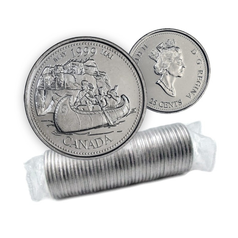 1 x 1999 Canada Millenium 25 cent UNC Quarter MAY 
