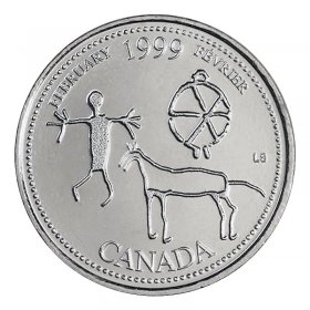 1999 Canada February Quarter Graded as Brilliant Uncirculated From Original Roll 