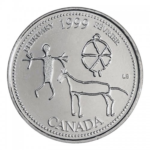 February 1999 Canada 25 cents Proof Silver Coin 