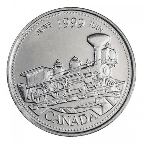 1999 CANADA 25¢ AUGUST MILLENIUM SERIES BRILLIANT UNCIRCULATED QUARTER 