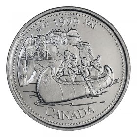 1999 Canada 25 Cent October*First Nations*Millennium Quarter form Original Roll 