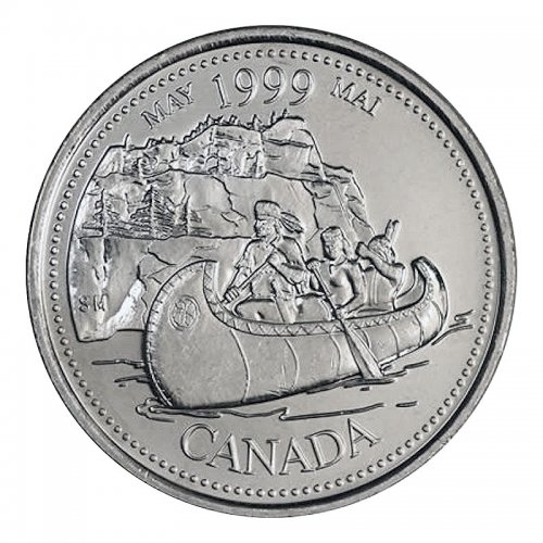 1999 Canada February Quarter Graded as Brilliant Uncirculated From Original Roll 