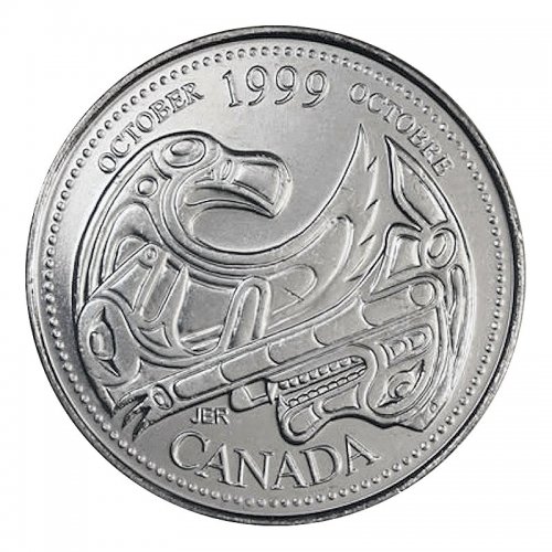 1999 Canada February Quarter Graded as Brilliant Uncirculated From Original Roll 