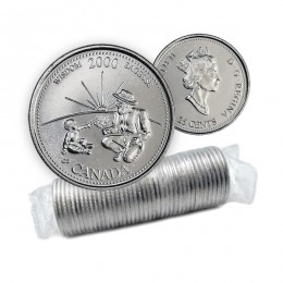 New 1999 Canada 12 Millennium 25 Cents /& Token Empty Board