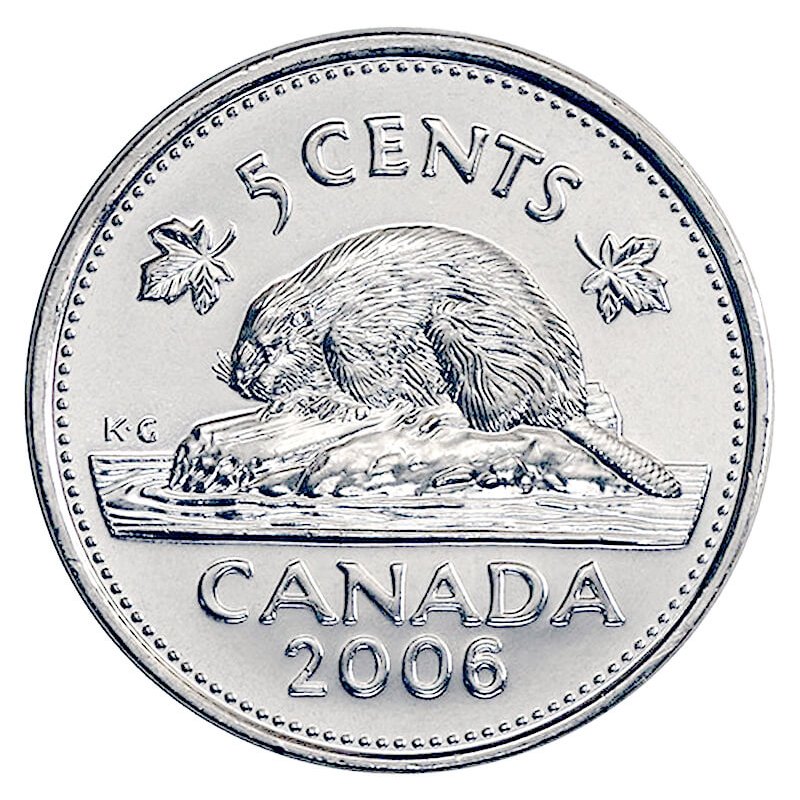 2006 RCM Logo Canada 5 Cents BU 