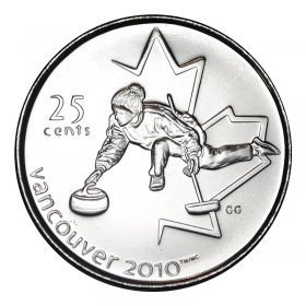 2007-10 CANADA OLYMPIC SLEDGE HOCKEY 25C X 10 COINS ALL IN UNCIRCULATED 