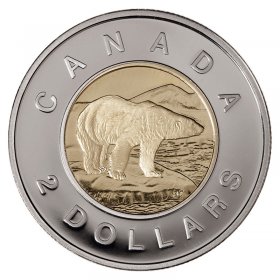 2009 Logo Canada Brilliant Uncirculated QEII & Loonie Dollar coin! 