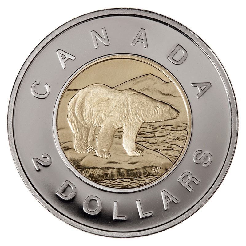 2008  CANADA  2$ Toonie Hard to Find UNC from Mint Roll 