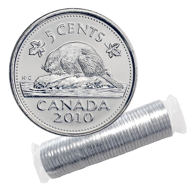 Beaver From a new roll Details about   RCM 2020-5-cent BU 