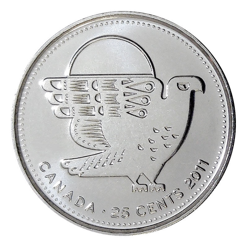 2011 Canada Legendary Nature Bison Orca Falcon 25-Cent Quarter Roll coin 25c 