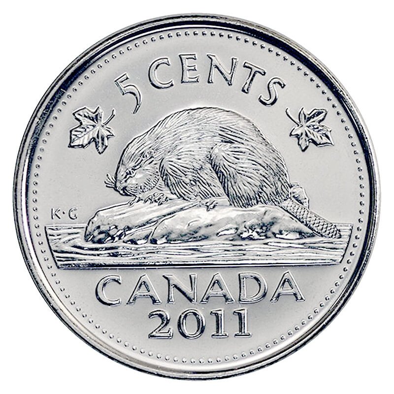 Canada 2019 5 cents UNC Five Cents BU Canadian Nickel 