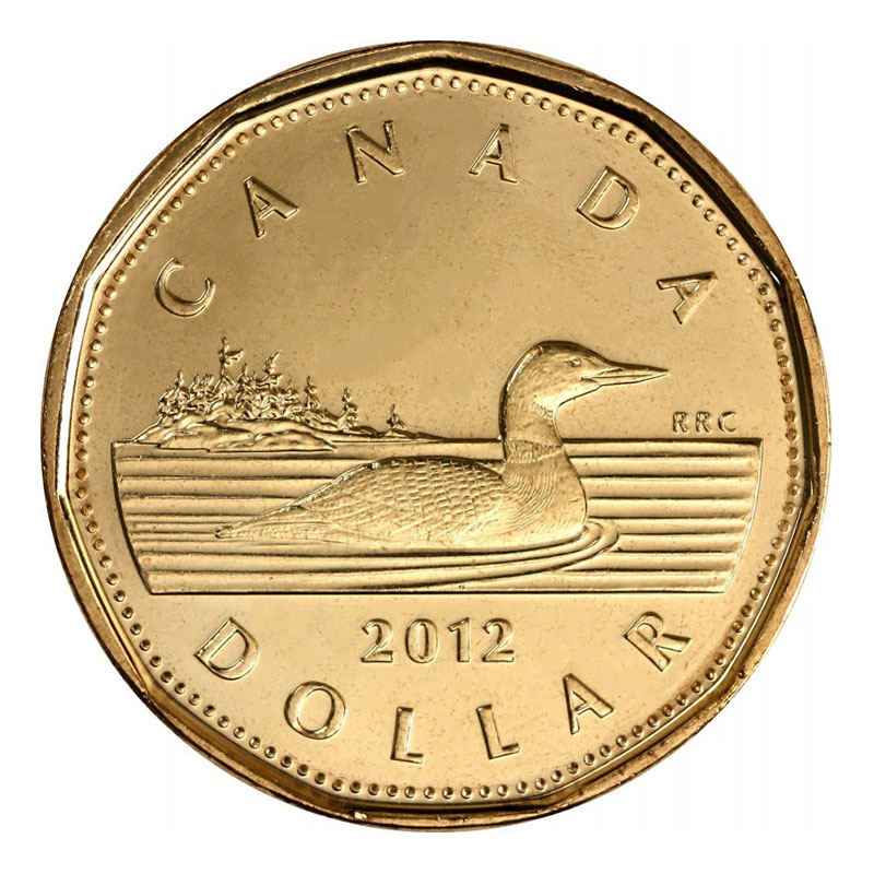 2014 Canadian $1 Olympic Lucky Loonie Dollar Coin (Brilliant Uncirculated)