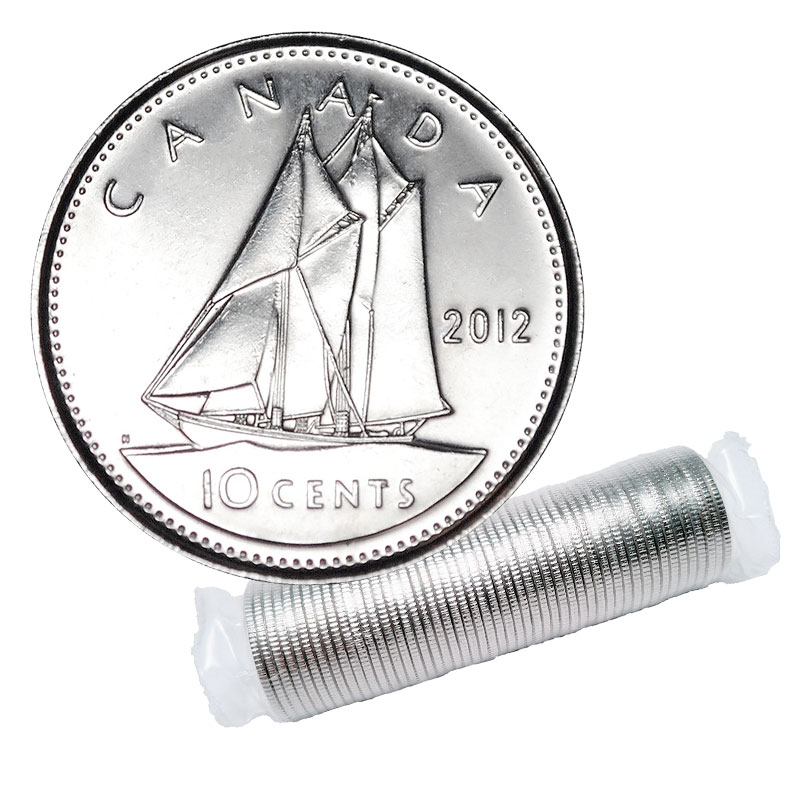 CANADA 2012 New 10 cents BU directly from mint roll