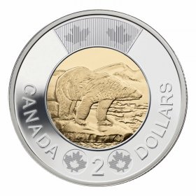 2017 Canada Paint 150 Toonie Graded as Brilliant Uncirculated From Original Roll 