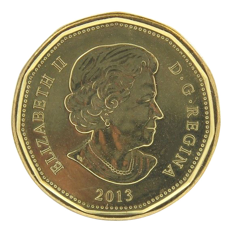 Brilliant Uncirculated 2013 Canada 1 Dollar From Mint's Roll 