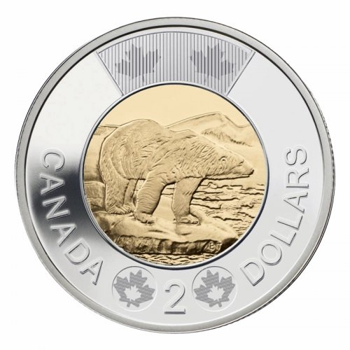 2014 CANADA 2 DOLLAR WAIT FOR ME DADDY TOONIE BRILLIANT UNCIRCULATED 