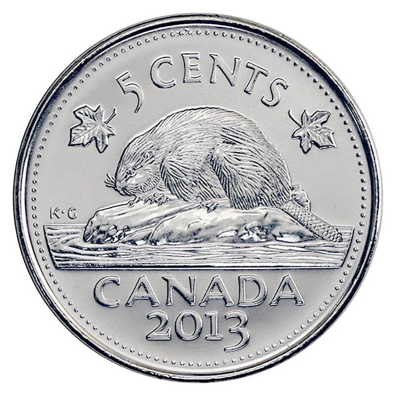 2009 CANADA 5 CENTS SPECIMEN NICKEL COIN 