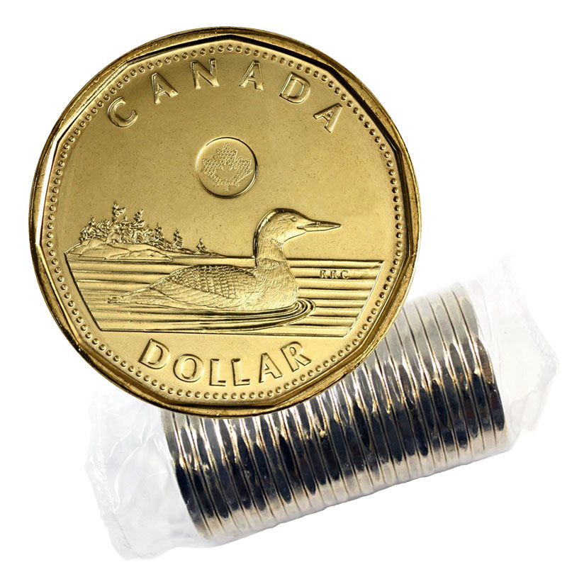 from a Mint Roll Canada 2015 Loonie One Dollar 
