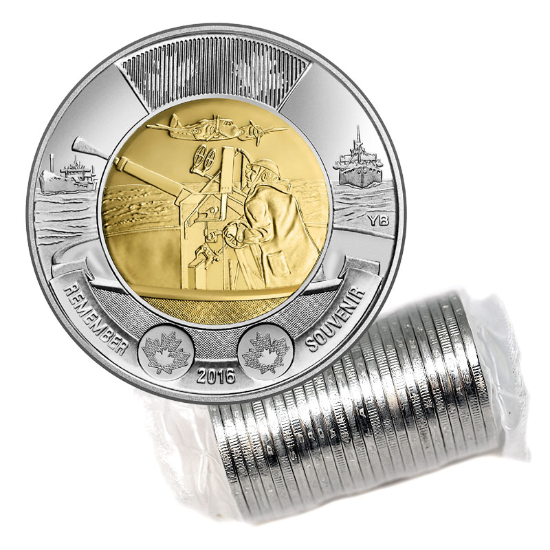 2016 Canada Battle of The Atlantic 75th Anniversary $2 Dollar Toonie 5-Coin Pack 