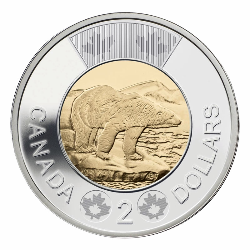 2016 Canadian 2 Polar Bear Toonie Coin Brilliant Uncirculated 2016-canadian-2-polar-bear-toonie-coin-brilliant-uncirculated