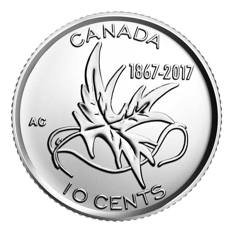 2017 Canada Dime Graded as Brilliant Uncirculated From Original Roll