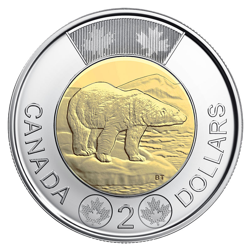 2019 Canada D-Day Toonie $2 Dollar Coin Colour UNC From Roll 