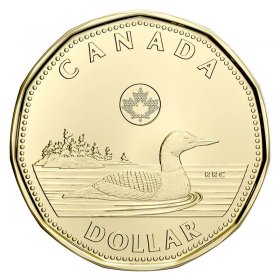 Brilliant Uncirculated 2014 Canada Lucky 1 Dollar From Mint's Roll 
