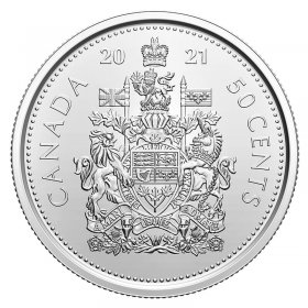 Details about   2020 Canada 50 cent Coat of arms logo BU finish from roll - 