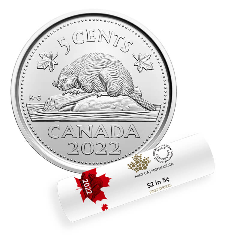 Beaver 2020-5-cent BU Details about   RCM From a new roll 