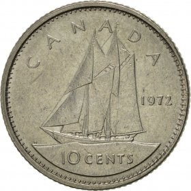 Low Mintage Canada 1970 10 Cents UNC Canadian Dime 