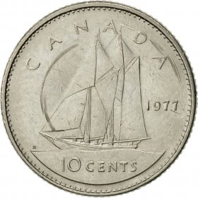 Low Mintage Canada 1970 10 Cents UNC Canadian Dime 