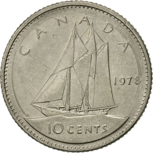 1978 Canadian 10 Cent Bluenose Schooner Dime Coin Brilliant Uncirculated 1978-canadian-10-cent-bluenose-schooner-dime-coin-brilliant-uncirculated